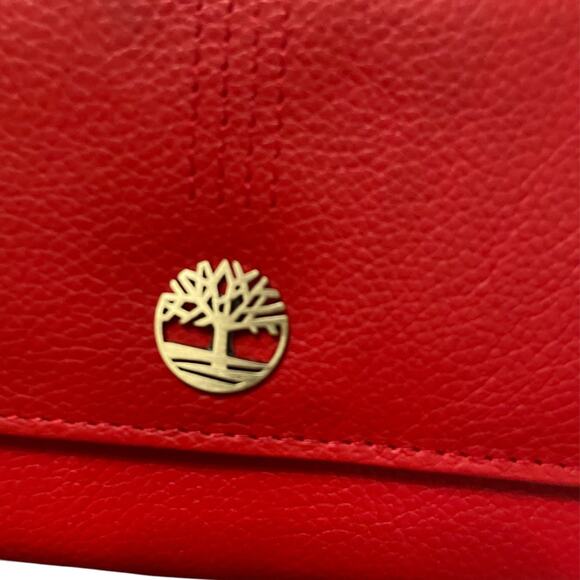 NWT TIMBERLAND Red Genuine Leather Women's Wallet No Flaws PRICE FIRM - Picture 12 of 12